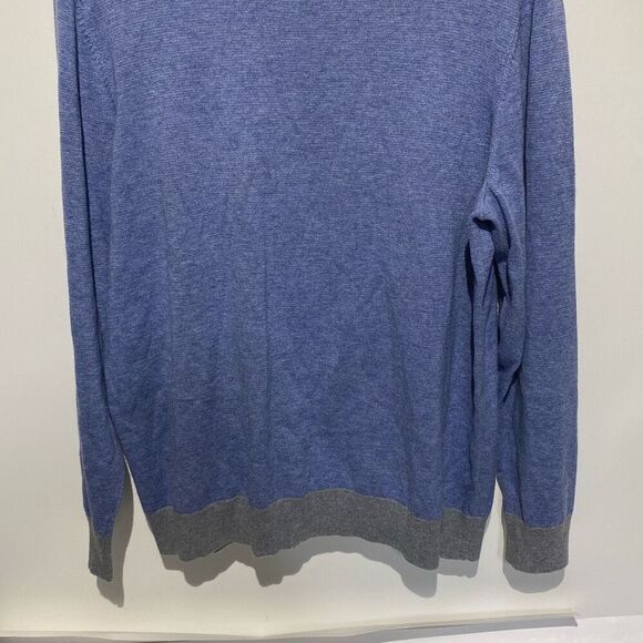 Vineyard Vines Men's Blue Gray Crew Neck Wool Blend Knit Pullover Sweater Large - Picture 12 of 12